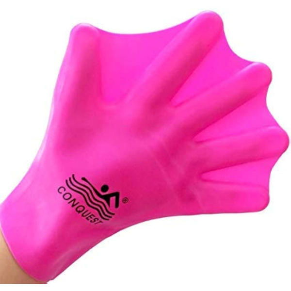 Silicone Webbed Swimming Gloves Aqua Fit Swim Training Gloves Web Gloves Swimming,Closed Full Finger Webbed Water Gloves Unisex Adult,2PCS — image 1 of 6