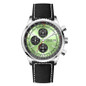 Men's Chronograph Watch, 43.5MM Large Dial Pilot Watch with Slide Rule Bezel, Stainless Steel Band Quartz Wristwatch, Date Display, Daily Water Resistant, Luxury Business Sport Watch for Men — image 33 of 36