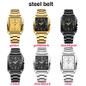 Men's Watches Luxury Stainless Steel Watch Fashion Casual Watches Waterproof Square Male Wristwatches Business Branded Watch Chronograph Watches Horloges Mannen Montre Homme Luxe Quarz Uhr — image 14 of 20