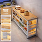 Multifunctional Kitchen Storage Cabinet with Microwave Stand and Cutting Board — image 16 of 58