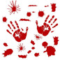 Horror Halloween Decoration Wall Stickers Bloody Fingerprint Blooding Handprint Foot 3D Wallpaper Waterproof Floor Door Decor — image 11 of 15