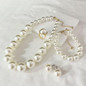 4Pcs/Set Elegant Vintage Pearl Necklace Set Korean Style Women Choker Bridal Wedding Jewelry with Earrings Ring Fashion Accessories — image 14 of 55