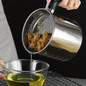 1pc Home Kitchen Container With Strainer Easy To Holding When Need Stainless Steel Made For Storage Cooking Oil And Grease 1.8L/ 60 Oz — image 7 of 11