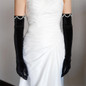 Classical French Black Gloves Velvet Gloves Armwear for Evening Party Wedding — image 6 of 12