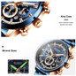 Herr Top Brand Luxury Blue Steel Quartz Chronograph Luxury Men Watch Blue Steel Men'S Watch Blue Dial — image 11 of 22