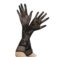 Formal Occasion Wear Lace Gloves Breathabe Mesh Gloves Handwear for Cocktails — image 2 of 11