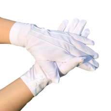 Adult White Gloves for Ceremony School Boys and Girls White Elastic Gloves — image 3 of 10