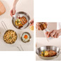 Space Efficient Stainless Steel Frying Pans Nonstick Kitchen Cooking Frypan with Folding Handle Camping Cookware — image 7 of 12