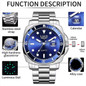 Square Watch Men Business Casual Wristwatch Luxury Luminous Date Quartz Watch Steel Watches — image 10 of 23