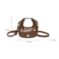 Women Retro Messenger Bag PU Leather Shoulder Crossbody Bag Small Handbag Simple Shopping Dating Bag Everyday Bag — image 7 of 16