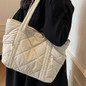 Womens Shoulder Bag Large Capacity Armpit Bag Casual Handbags Students School Bag Commuting Bag Qulited Underarm Bag — image 5 of 17