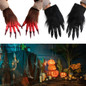 Halloween Cosplay Wolf Claw Shape Gloves Full Finger Mitten Carnivals Outdoor Gloves Rubber Gloves for Boys Girls WON — image 6 of 13