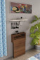 Creative Solid Wood Folding Wall Mounted Kitchen And Balcony Retractable Dining Table Sundries — image 17 of 19