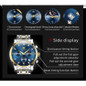 Watches For MenLuxury Big Face Mens Watch Stainless Steel Quartz Analog Dress Watches For Men Luminous Multifunction Chronograph Man Watch Relojes De Hombre — image 5 of 7