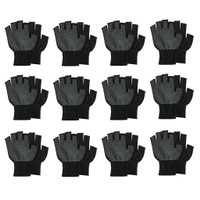 12Pair Fingerless Glove Nonslip Half Fingers Glove Breathable Fitness Gloves — image 2 of 13