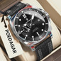 Luxury Trendy Man Wristwatch Square Dial Waterproof Luminous Date Week Men Watch Simple Business Quartz Leather Men's Watches Reloj — image 25 of 31