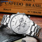 Men Watches Luxury Brand Chronograph Date Wristwatch Male Gold Black Steel Strap Analog Quartz Watch Men Fashion Watch — image 8 of 20