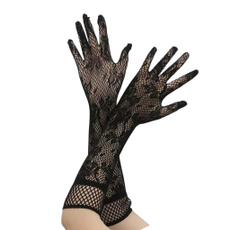 Formal Occasion Wear Lace Gloves Breathabe Mesh Gloves Handwear for Cocktails — image 3 of 11