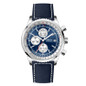 Men's Chronograph Watch, 43.5MM Large Dial Pilot Watch with Slide Rule Bezel, Stainless Steel Band Quartz Wristwatch, Date Display, Daily Water Resistant, Luxury Business Sport Watch for Men — image 30 of 36