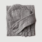 Warm Knit Scarf Hat Gloves Set | Chunky Cable Wool for Winter — image 9 of 11
