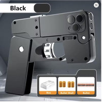 Folding Phone Shape Pistol Gun Toy Soft Bullet Shell Eject Joke Fun 12 pro mox Birthday Prank Gifts for Boys — image 2 of 3