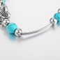 Women Fashion   Turquoise Beads Charm Bracelet Jewelry Vintage Butterfly Chain Beads Bracelet & Bangle Wedding Gift — image 8 of 10