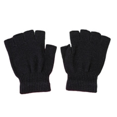 1/6 Pairs Adult Winter Knit Half Finger Gloves Color Warm Fingerless Mittens — image 3 of 12