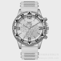Sporty Silicone Strap Quartz Watch with Large Dial for Men — image 2 of 12