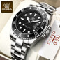 Luxury Business Watches Big Dial Watch Gift Gold Watch for Men Rotatable Bezel Sapphire Glass Stainless Steel Band Sport Quartz Wristwatch Reloj Uhrenbeweger — image 8 of 21