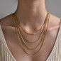 Man's Fashion Jewelry 4MM Silver Gold Plated Stainless Steel Byzantine Link Chain Necklace for Men — image 14 of 18
