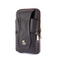 Men Leather Waist Bag, Multifunction Fanny Pack, Large Capacity Belt Bag,Brown Shoulder Bags Crossbody Bags,Multi-layer Buckle Mobile Phone Bag — image 11 of 20