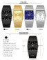 Black Business Mens Watches Square Dial Waterproof En Acier Inoxydable Montre-Bracelet Hommes Montres Quartz Watch WWOOR Uhren Herren Wasserdicht — image 4 of 22