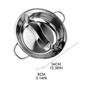 Stainless Steel Pot Hotpot Induction Cooker Gas Stove Compatible Pot Home Kitchen Cookware Soup Cooking Pot Twin Divided — image 9 of 11