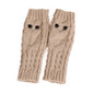 Knitted Half Finger Gloves Owl Pattern Gloves Fingerless Thumb Hole Gloves — image 13 of 15