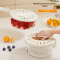 Double-Layer Kitchen Colander with Lid – Thick Fruit & Veggie Strainer, Refrigerator Storage Container — image 6 of 11