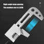 10",12",15" F-type Wrench Right Angle Wide Jaw Opening Adjustable Spanner Wrench Tool for Household Repair — image 7 of 14