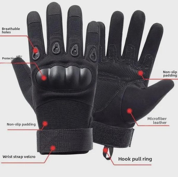 Tactical Gloves for Men, Anti-Slip Hard Knuckle Protective Military Gloves for Outdoor Training & Riding — image 1 of 9