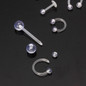 9PCS Clear UV Acrylic Nose Stud Eyebrow Ring Body Piercing Jewelry Kit Set  RZW — image 6 of 6