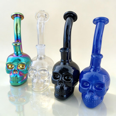 Sweet Puff Two-piece Set, Including Art Sculptures of Colored Glass Skeletons or Transparent Glass Skeletons or Electroplated Skeletons, Glass Tubes, Glass Bowls, Borosilicate Glass Spring Shaped Sculptures, Unique Art Glass Crafts for Home Office Desk Displays, Collectible Gifts, and Home Decor. — image 3 of 9