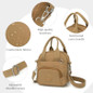 Women's Shoulder Bag, Multi-compartment Tote, Nylon Crossbody Bag, Casual Commuter Bag — image 7 of 8