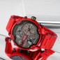 Oversized Dial Dual Time Watch for Men - Sporty Multifunction Quartz Watch — image 4 of 16