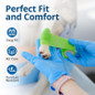 Disposable Nitrile Exam Gloves, Blue, Nitrile Gloves Disposable Latex Free, Medical Gloves, Cleaning Gloves, Food-Safe Rubber Gloves, Powder Free, Non-Sterile, 100-Ct Box (Large) — image 4 of 8
