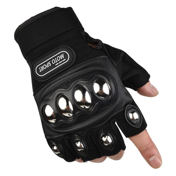 Tactical Gloves with Stainless Steel Knuckle Guard - Full & Half Finger for Combat, Boxing & Outdoor Protection — image 1 of 11