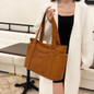 Stylish Corduroy Tote Bag for Women Large Capacity Commuter Shoulder Bag Minimalist Design Crossbody Bag Fashionable and Versatile — image 53 of 61