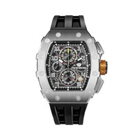 Mens Watches Luxury Tonneau Watches For Men Waterproof 50M Analog Replica Watch Chronograph Calendar Date MenS Dress Business Work Watch Diver Large Square Face Wristwatch — image 2 of 9