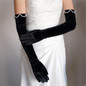 Classical French Black Gloves Velvet Gloves Armwear for Evening Party Wedding — image 7 of 12