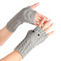Knitted Half Finger Gloves Owl Pattern Gloves Fingerless Thumb Hole Gloves — image 15 of 15