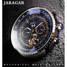Automatic Watches for Men Fashion Brand JARGAR Men's Big Face Automatic Mechanical Male Wrist Watch Steel — image 3 of 25