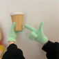 Winter Warm Gloves Stretchy Mittens Adult Coral Velvet Solid Color Full Finger Gloves Skiing Gloves for Cold Weather — image 15 of 33