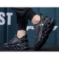 Men's fashion breathable lace-up knitted sneakers, various colors, casual outdoor running and walking shoes, lightweight men's shoes — image 13 of 16
